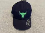 Under Armour Project Rock Unisex Youth Hat Cap Navy Blue Green Adjustable NWT