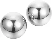 FOMIYES Metal Baoding Balls: Health Massage Handballs, Hand Exercise Stress Balls, Stainless Steel Training for Hand Massage