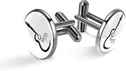 [Generic] Men's Cufflinks, Guitar Music Vector Cuff Links for Men, Classic Cufflinks Black for Suit Shirt Wedding Business Birthday Jewelry Gift