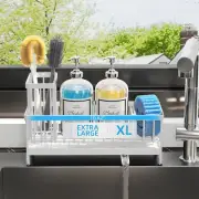 Extra Large Kitchen Sink Caddy, Rustproof Sponge Holder for Kitchen Sink with Hi
