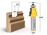 Small Standard Crown Cap Molding Router Bit - 1/2" Shank - Yonico 16111