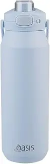 [Oasis] Ceramic Lined Stainless Steel Triple Wall Insulated 'Capri' Drink Bottle with Quick Release Lid 1 Litre - Periwinkle