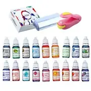 Bath Bomb Kit Colorants Bags - 18 Pack Colors Soap Dye Colorant, 30 Shrink Wrap