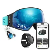 SKIWARRIOR G02 Smart Ski Goggles With Interchangeable Magnetic Lenses,Snow Go...