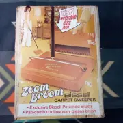 VTG Bissell Zoom Broom MCM Floor Sweeper Carpet Cleaner NIB UT Burnt Orange