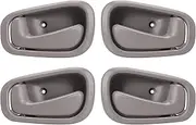 4Pcs Interior Inside Door Handles, Automotive Replacement Parts for 1998 1999 2000 2001 2002 Toyota Corolla Chevy Prizm Manual Lock, Inner Door Handle Front/ Rear Driver & Passenger Side - Grey