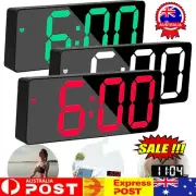LED Digital Clock Mirror Display Snooze Alarm Temperature Time Table Desk DecoAF