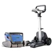 M600 Dolphin Robotic Pool Vacuum Cleaner with Free Caddy for Wall Floor Water