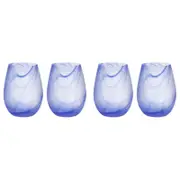 2x 2pc Tempa Skylar Ocean Stemless Red/White Wine Glass