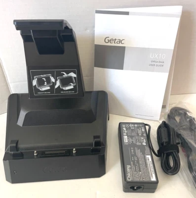 GETAC OFFICE DOCKING STATION UX10 Office Dock WITH AC ADAPTER Manuals NEW