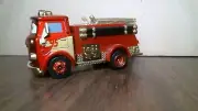 DISNEY PIXAR CARS RUSTEZE FIRE ADDER TRUCK #95 - GOLD TRIM - NICE