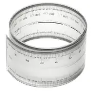 Film Flexible Ruler 40cm 0.1mm Scale with R Angle, 1 Pcs, Translucent