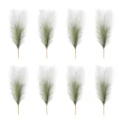 8 Pcs 17 Inch Faux Pampas Grass Artificial Boho Decor Gradient Dark Green