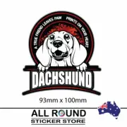 DACHSHUND sticker CUTE popular Ebay Decal funny car warning sticker dog on boar