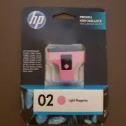 HP 02 Light Magenta Photosmart Printer Ink Cartridge.