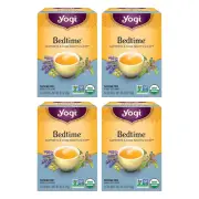 Tea Bedtime 4Pk - Chamomile Passionflower Herbal Tea - 16 Bags Ea