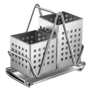 Hygienic Chopstick Holder 304 Stainless Steel Cutlery Drainer Chopsticks Stand