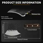 Meat Bone Cleaver Knife Hand Forged Meat Cleaver Bone Chopper Full Tang tozYP