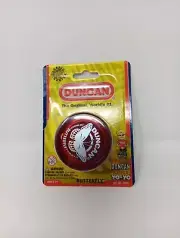 Duncan Original Butterfly YoYo - Beginner Wide Body Yo-Yo - Transparent Red