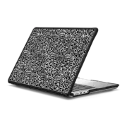 MacBook Pro 14-inch (M1 - M4) Impact Case Abstract black white silver gradient cheetah animal print