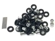 2023 Promotex 1/87 HO Chrome Plated Wheels Set of 8 Plastic Model Parts