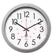 Chicago Lighthouse Contemporary Quartz Wall Clock, 14 1/2", White/Silver