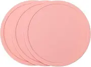ONLYKXY 3 Pieces 3.93 Inch Silicone Coasters, Round Coasters for Drinks, Beverage Coffee Tea Coaster (Pink)