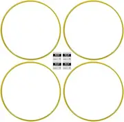 XTevu Rim Protector Set, 4pcs Wheel Curb Guard Rings, Self Adhesive ABS Rim Trim Compatible with 18 Inch Hub Wheel Protection (Yellow)