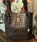 Brahmin Leather FIORA Shoulder Bag - EYES on both sides - in Bronze Ganache NWT