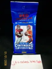 2021 Contenders Draft Picks Football Cello Fat Pack Red Ice Factory Sealed