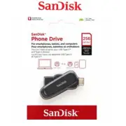 Flash Drive SanDisk Phone Drive Type C Android Smart Phone Tablets 256GB Black
