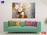 Gold Flower Abstract Wall Canvas Home Decor Australian Made Quality