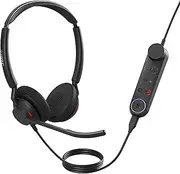 Jabra Engage 50 II Wired Stereo Headset - Advanced Noise Cancelling Microphones - Teams Cert - On Ear Headphones with Mic - Detachable Link Call Controller - ClearVoice for Crystal Clear Calls USB A