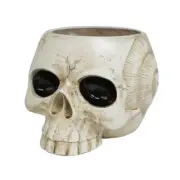 Resin Skull Shaped Head Flowers Pots Planter Container Decorations Flowerpots