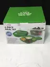 Kitchen Worthy 6-Piece Food Portion Control Meal Set Ice Pack Included