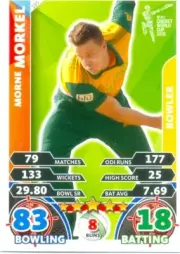 2015 Topps ICC Cricket Attax Card # 105 Morne Morkel - South Africa