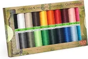 [Gütermann] creativ Sewing Thread Set rPET with 20 spools, All-Purpose Sewing, 100 m, Made from 100% Recycled Polyester, in