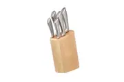 Mastercraft Cortes Knife Block Set Durable & Sturdy Stainless Steel - Silver