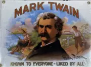 Metal Mark Twain Tribute Plaque