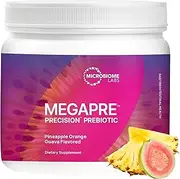 Microbiome Labs MegaPre Gut Health Powder - Powdered Prebiotic Blend - Oligosaccharides for Immune & Digestion Support - Prebiotics Supplement for Adults, Kids - Pineapple Orange Guava Flavor (5.5 oz)