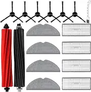 Pack of 17 Accessories for Roborock S8 Pro Ultra Robot Vacuum Cleaner with 2 Main Brushes, 4 Wipes, 4 Filters, 6 Side Brushes, 1 Cleaning Brush