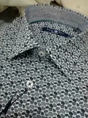 NWT Stone Rose men's size 2(Small)Short sleeve button down Shirts Clouds with gr