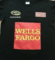 KYLE PETTY NASCAR #45 WELLS FARGO CHASE AUTHENTICS T-SHIRT BLK NEW W/TAGS LARGE