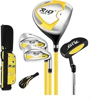 Golf Clubs Set Complete Sets for 3-12 Year Olds Kids with #1 Wood Club #7#S Irons Putter and Bag