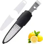 Lemon Zester Tool With Channel Knife, Stainless Steel Citrus Zester To
