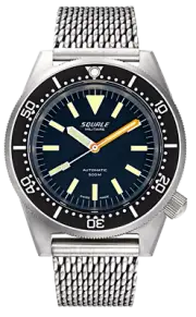 New Squale 1521 50 Atmos Militare Blasted (Matte) Mesh Watch - 2 Year Warranty