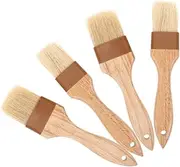 ULTECHNOVO 4Pcs Basting Brush Ergonomic Oil Brushes for Barbecue Baking Cooking Includes Brushes for Marinades Sauces Grilling