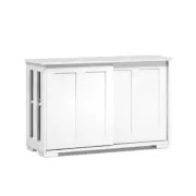 Buffet Sideboard Cabinet White Doors Storage Shelf Cupboard White