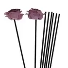 8x Purple Rose Flower Reed Diffuser Fragrance Sticks Refill Bathroom Home Decor