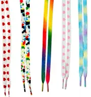 Pattern Print Design Shoelaces Hoodie Pant Cord Flat Sneaker Shoe Lace Pair 2pcs